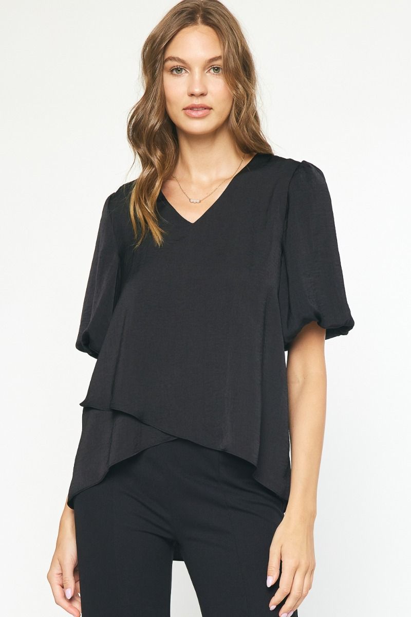 V-Neck Short Sleeve Top