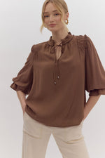 Ruffled Neckline Top