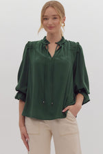 Ruffled Neckline Top