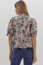 Printed Short Sleeve Top