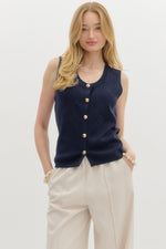 Abstract Pattern Sleeveless Sweater Vest
