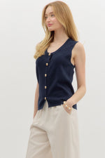 Abstract Pattern Sleeveless Sweater Vest