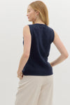 Abstract Pattern Sleeveless Sweater Vest