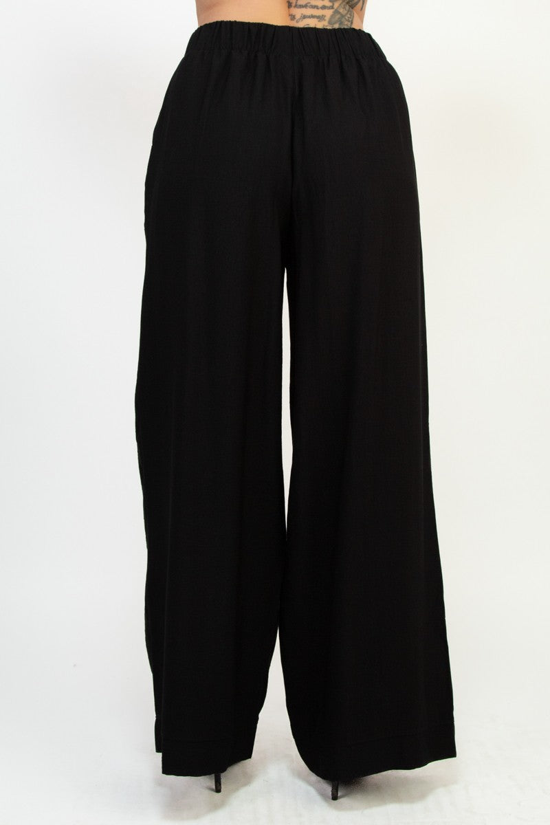 Drawstring Wide Leg Pants