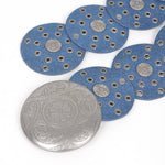 Denim Multi Eyelet Rounds Western Belt