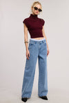 Mid Low Rise Denim Pants with Detachable Boxer Trunk