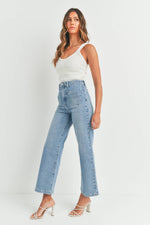 Just Black Denim Patch Pocket Wide Leg