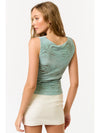 Mesh Printed Twisted Top