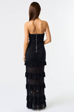 Ruffle Maxi Corset Maxi Dress