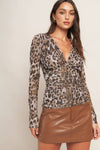 Leopard Mesh Top