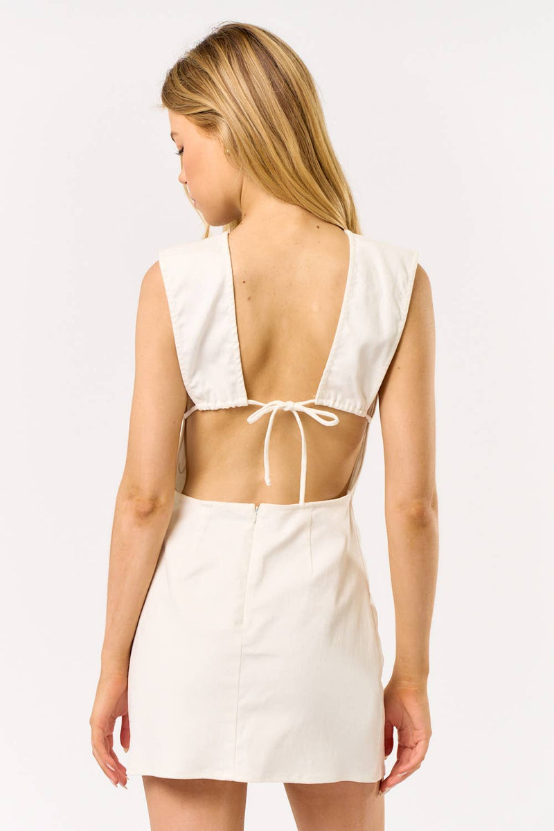 Open Back Shift Mini Dress
