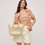 June Woven Knot Straw Tote