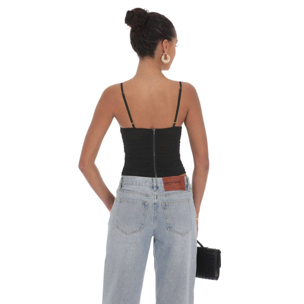 Sheer Mesh Corset Top