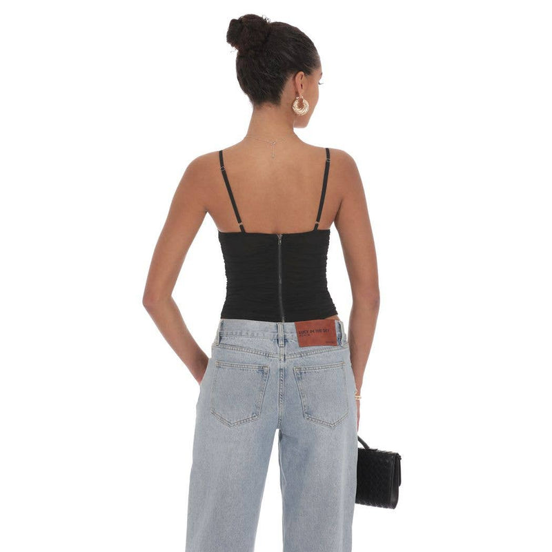 Sheer Mesh Corset Top