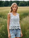Casual Crochet Detail Tank Top