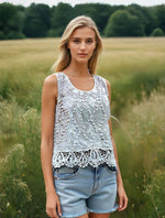 Casual Crochet Detail Tank Top