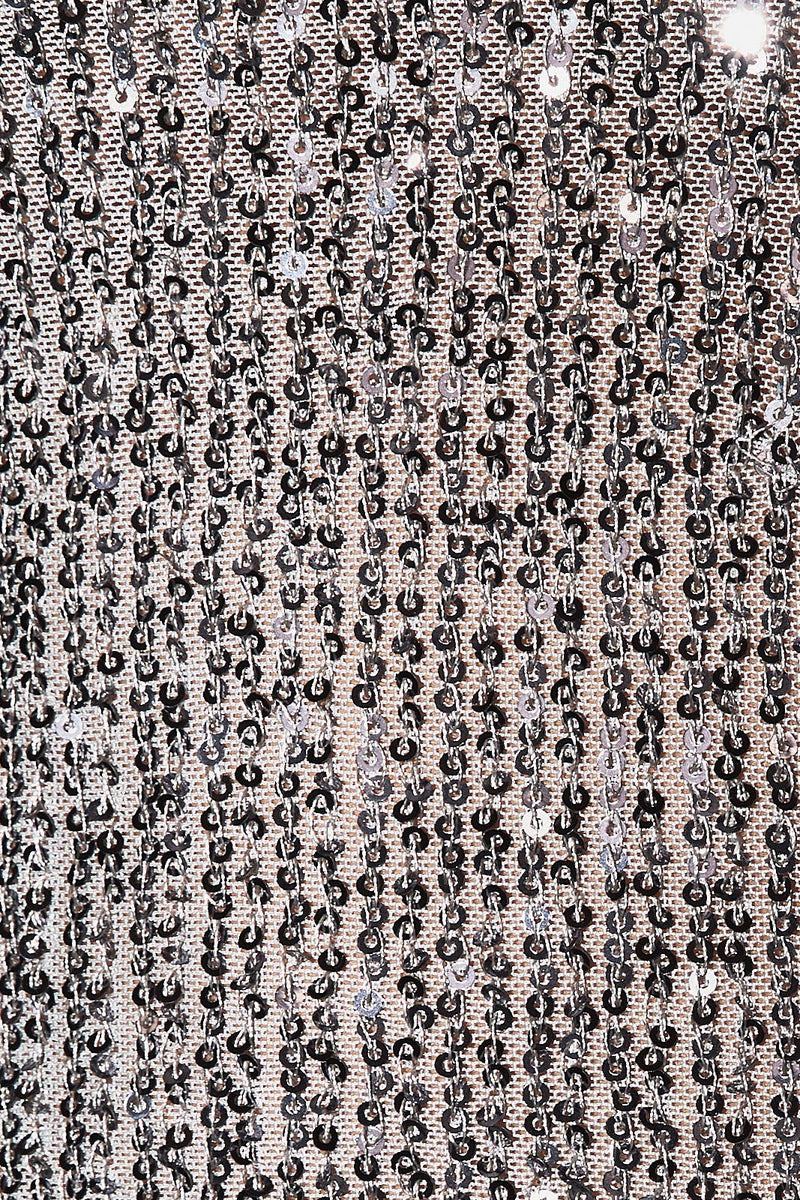 Sequin Top with Ruffle Detail