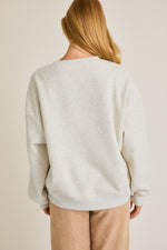 "Love" Contrast Long Sleeve Crew Neck Oversized Sweatshirt