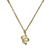 Gold Plated Snake Charm Necklace