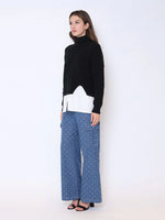 Gracia Roll Neck Slit Sweater w/ Layering Top