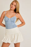 Denim Bustier Bodysuit