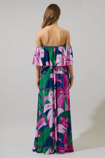Ellerton Tropics Enamored Off the Shoulder Ruffle Dress