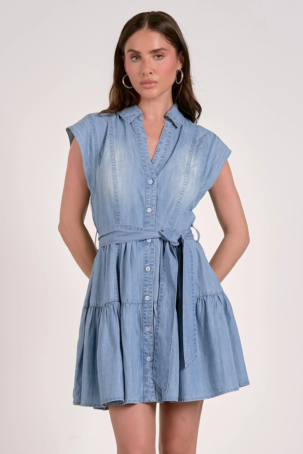 elan denim dress Elan Denim Shirtdress