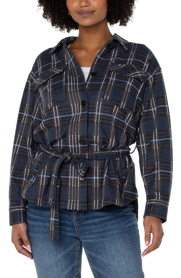 Liverpool Belted Shirt Jacket