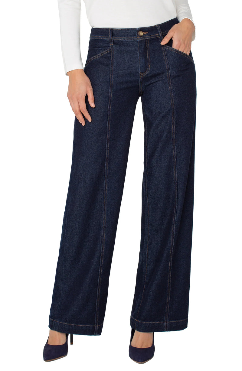 Liverpool Wide Leg w/ Seam Jeans