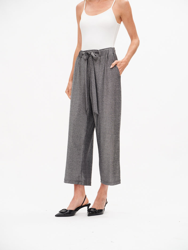 The Anywhere Lurex Tie Front Pant