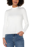 Mock Neck Knit Top - Snow