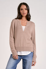Elan Sweater V-Neck Layered Top