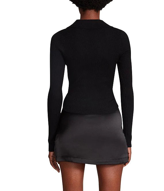 Steve Madden Maggie Long Sleeve V-Neck Sweater