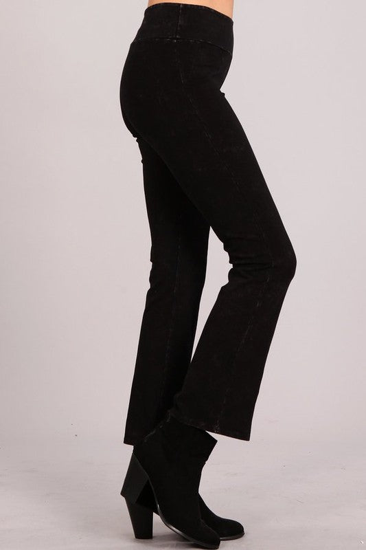 Straight Fit Pants  - Black