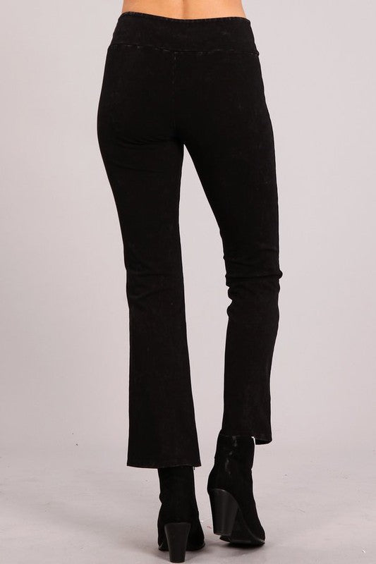 Straight Fit Pants  - Black