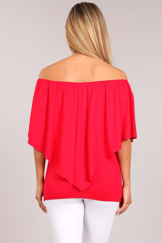 Women's Layered Top - Red