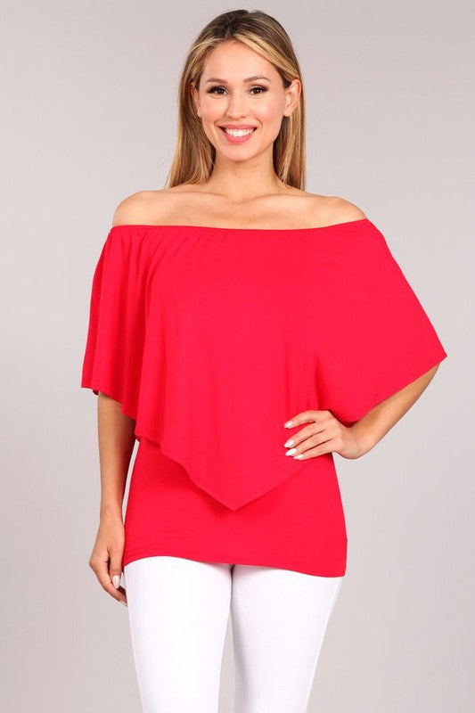Women's Layered Top - Red