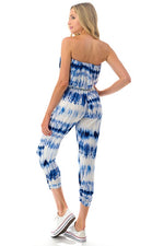 Ariella Jogger Leg Tube Jumpsuit w/ Pockets - Blue