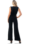 Ariella Surplice Culotte Jumpsuit - Black