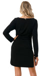 Ariella - Square Neckline Dress w/ Side Slits
