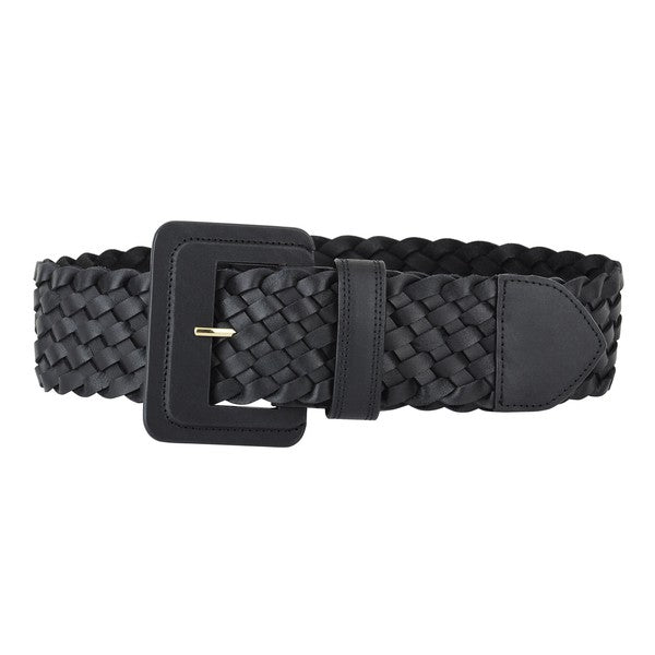 Wide Classic Woven Leather Belt