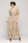 Printed V-Neck Jumpsuit