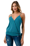 Ariella - Crossover Cami with Side Tie - Teal