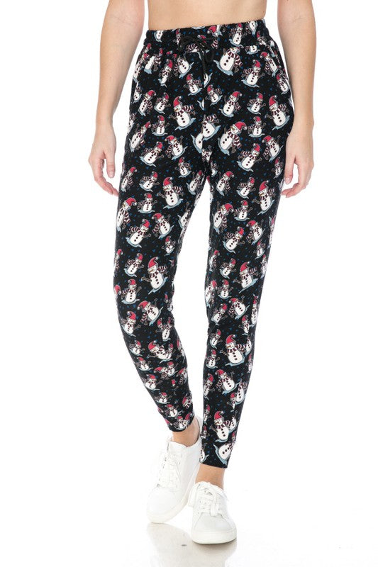 Snowman Print Joggers