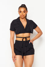 Two Piece Top & Shorts Set