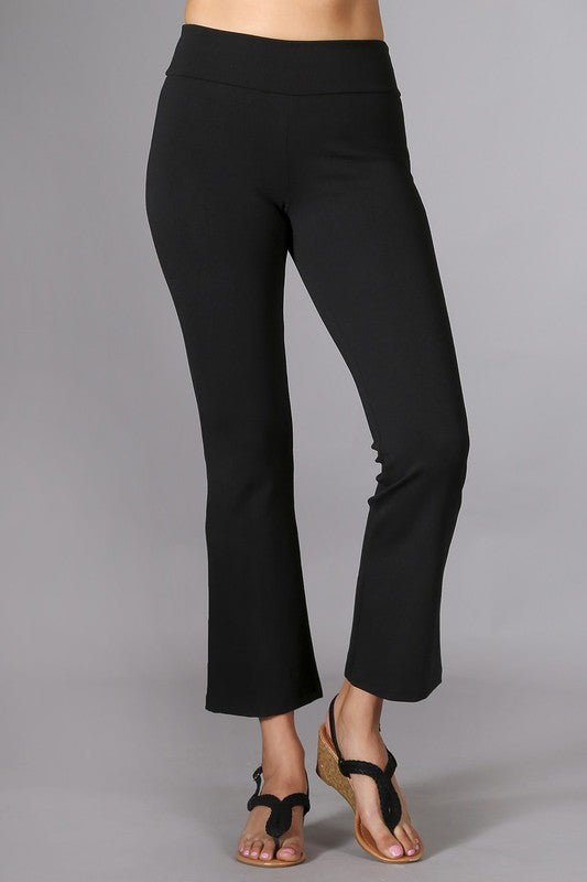 Cropped Capri Pants w/ Bell Flare