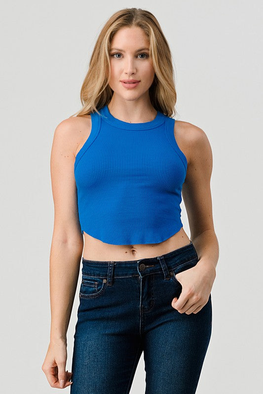 AEVZIV Sexy Crop Tops for Women Sleeveless Deep V Neck Workout Tops Plunge  Ring Cleavage Cropped Tank Top, Purple, Small : : Clothing &  Accessories