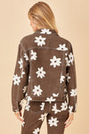 Daisy Print Button Up Jacket