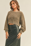Chevron Detailed Cropped Sweater