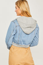 Cropped Layered Denim Jacket